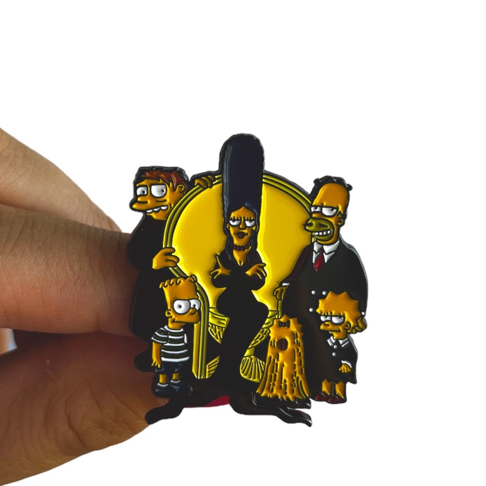The Simpsons Adams Family Enamel Pin
